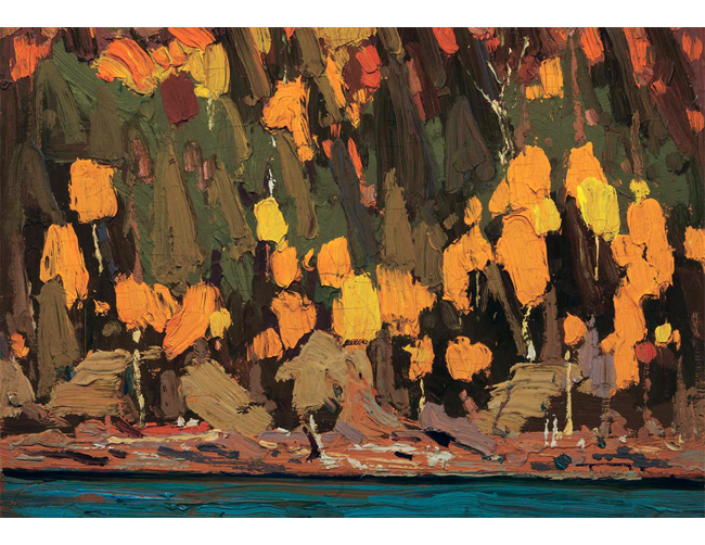 Tom Thomson: Birches And Cedar